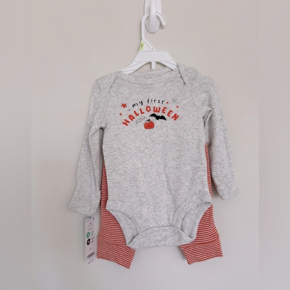 Carters My First Halloween 2 Piece Set Baby Size 0-3 Months